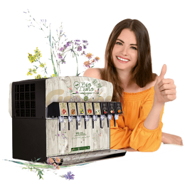 Duurzame en biologische frisdranken uit een Grapos postmixmachine