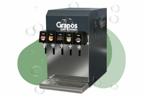 Grapos X5 postmixmachine met 5 taps voor frisdranken en vruchtensappen Grapos X5 postmixmachine met 5 taps voor frisdranken en vruchtensappen