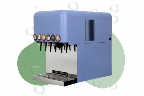 Grapos X6T Twist Postmixmachine in retro design voor 6 frisdranken Grapos X6T Twist Postmixmachine in retro design voor 6 frisdranken