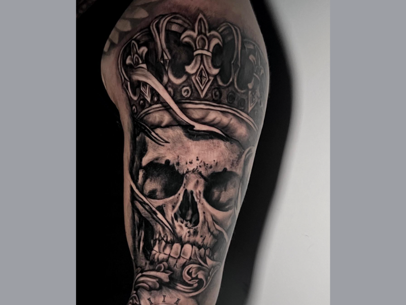 gs and gents tattoo king skull