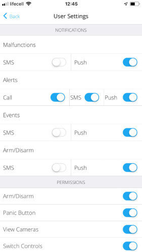 AJAX notificatie settings iPhone