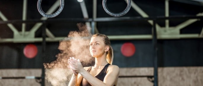 Arms workout for the gymnastics training as a warm-up