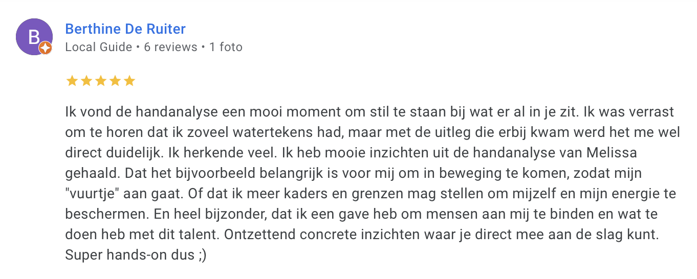Handleeskunde review - Berthine