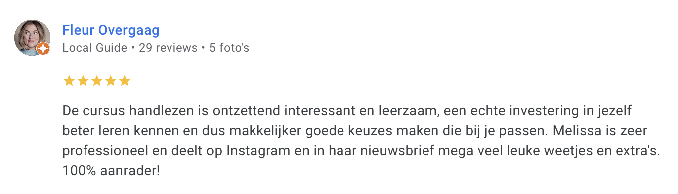 Review handleeskunde - Fleur