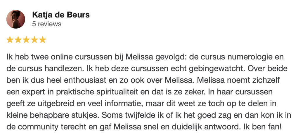 Review cursussen Katja