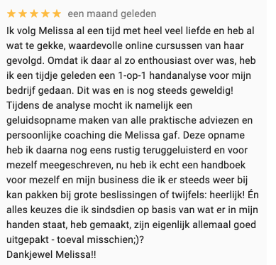 Review handanalyse Hanneke
