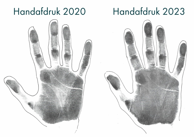 Veranderingen in de handen van amber 2020 vs 2023