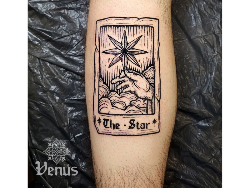 tattoo van tarotkaart the star