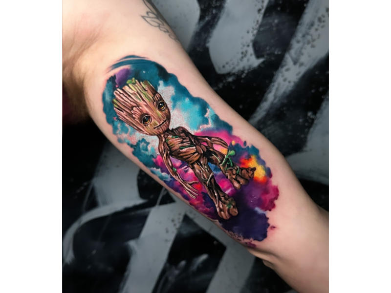 tattoo van Groot van guardians of the galaxy