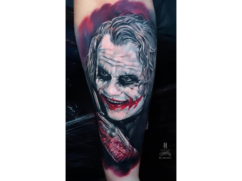 Joker realisme tattoo