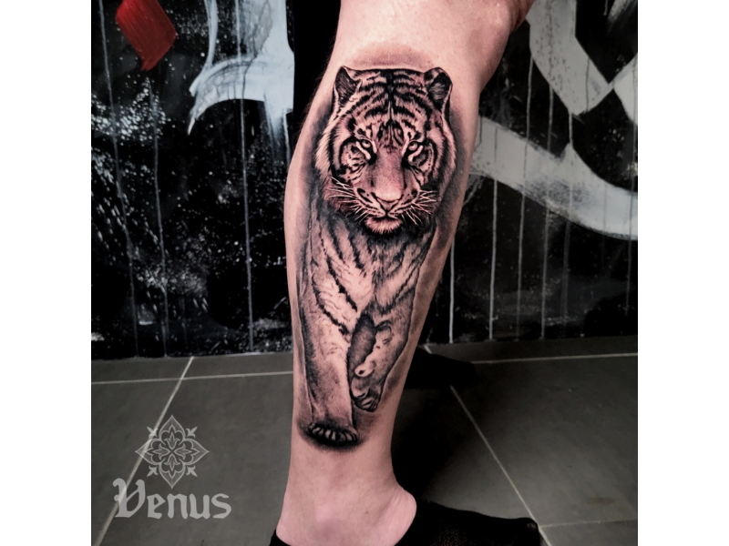 realisme tattoo van tijger
