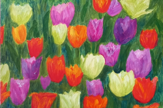Spring with tulips