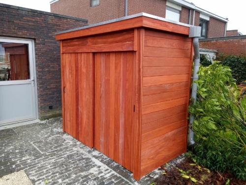 Padouk tuinkast op maat