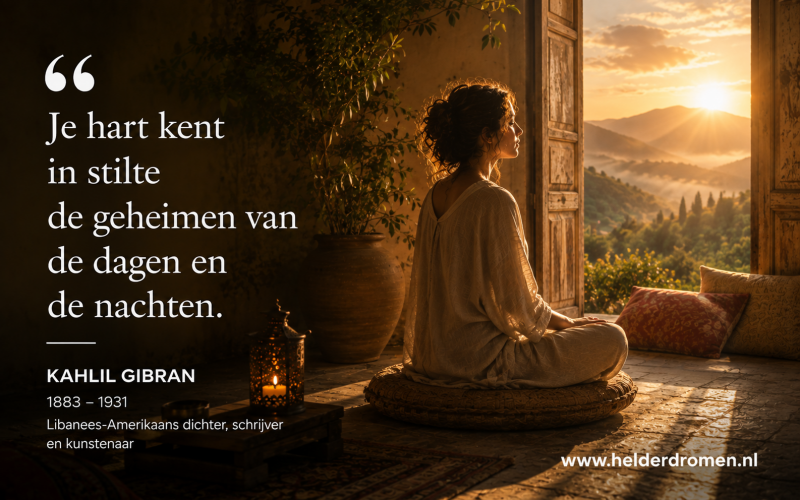 quote gibran Meditatie: Ontdek met TaoMind hoe stilte, ademhaling en aandacht innerlijke rust brengen... Helder dromen wijst je de weg