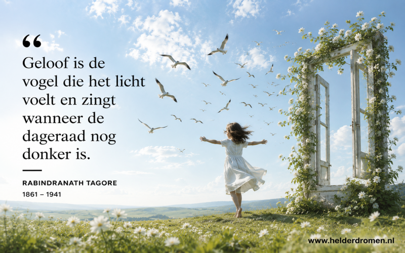 quote De Drie Dantains: Geworteld in je lichaam, verbonden met je hart en helder in je geest... Helder dromen wijst je de weg