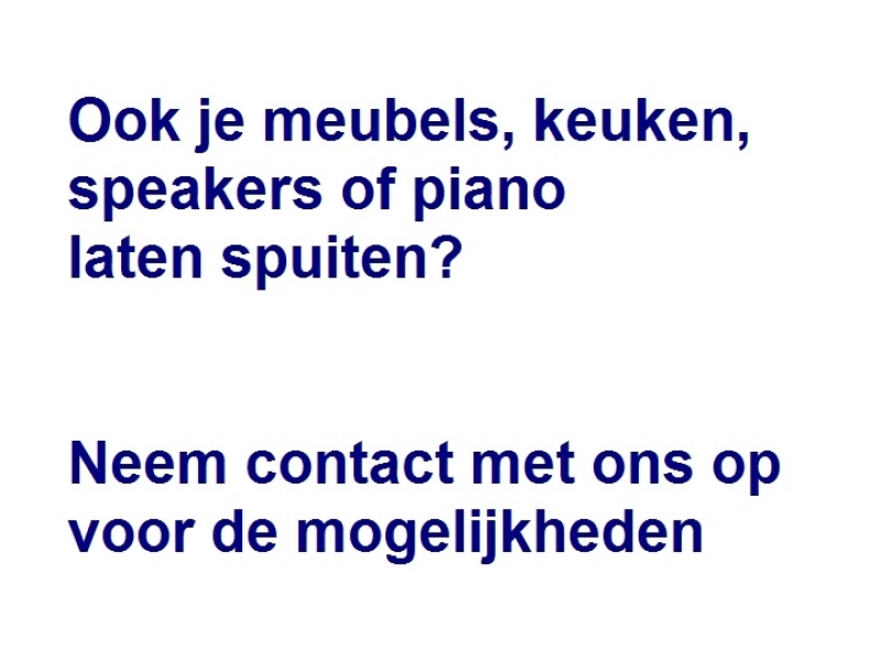 Meubels laten spuiten?