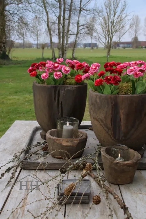 Kunst madeliefjes kunstbloemen styling buiten
