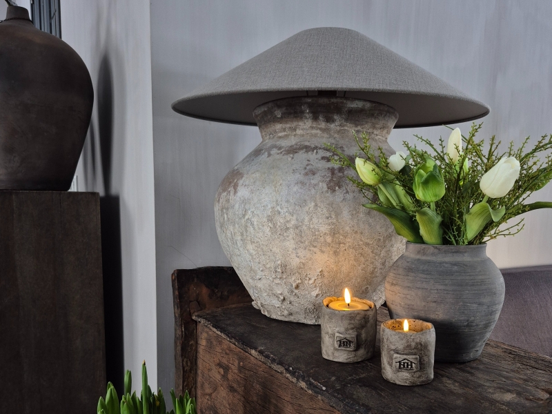 Kunst tulpen boeket groen met wit