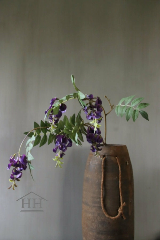 Zijden wisteria paars: hangende decoratie