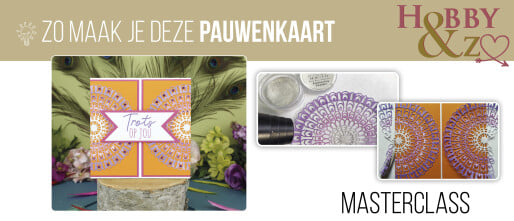 Masterclass pauwenkaart met filigraanwerk