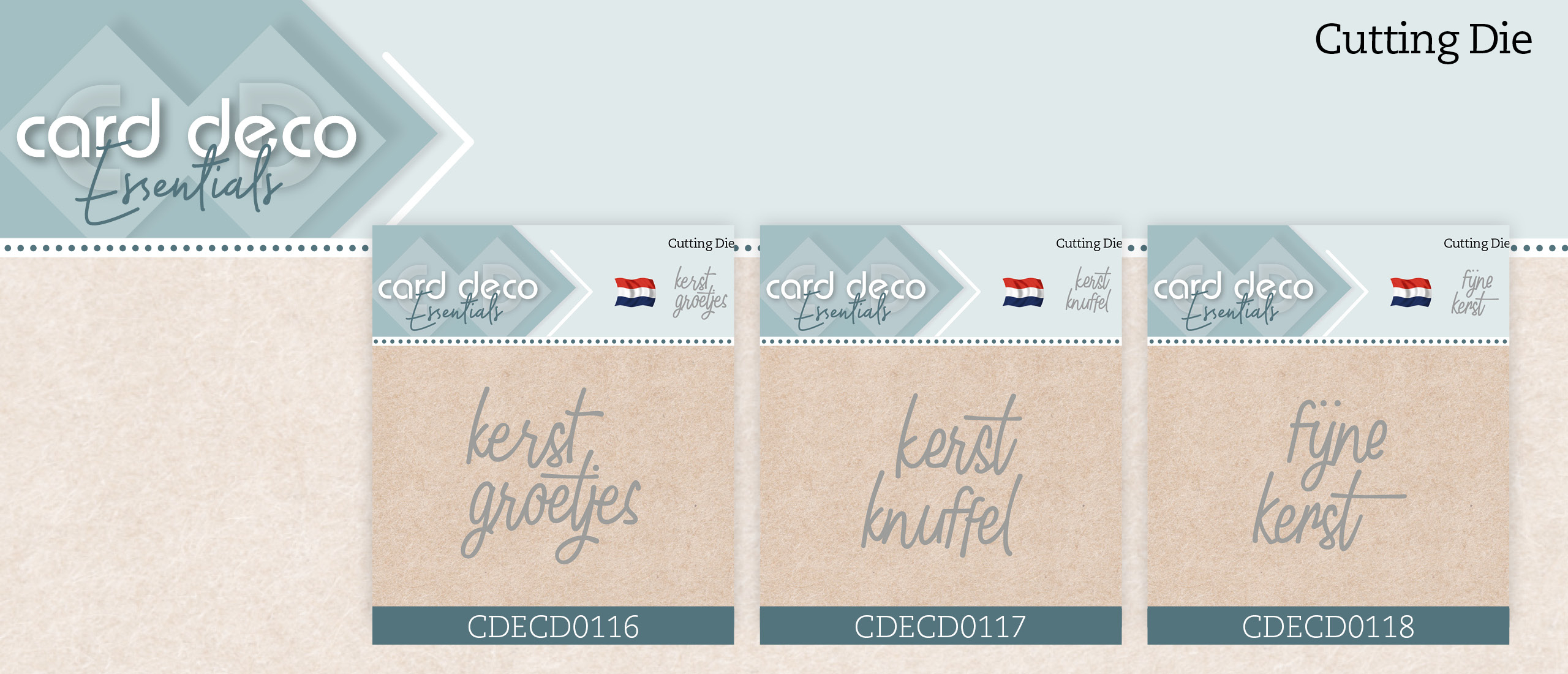 Handige nieuwe Tekst Dies van Card Deco (CDECD0116 t/m CDECD0118)