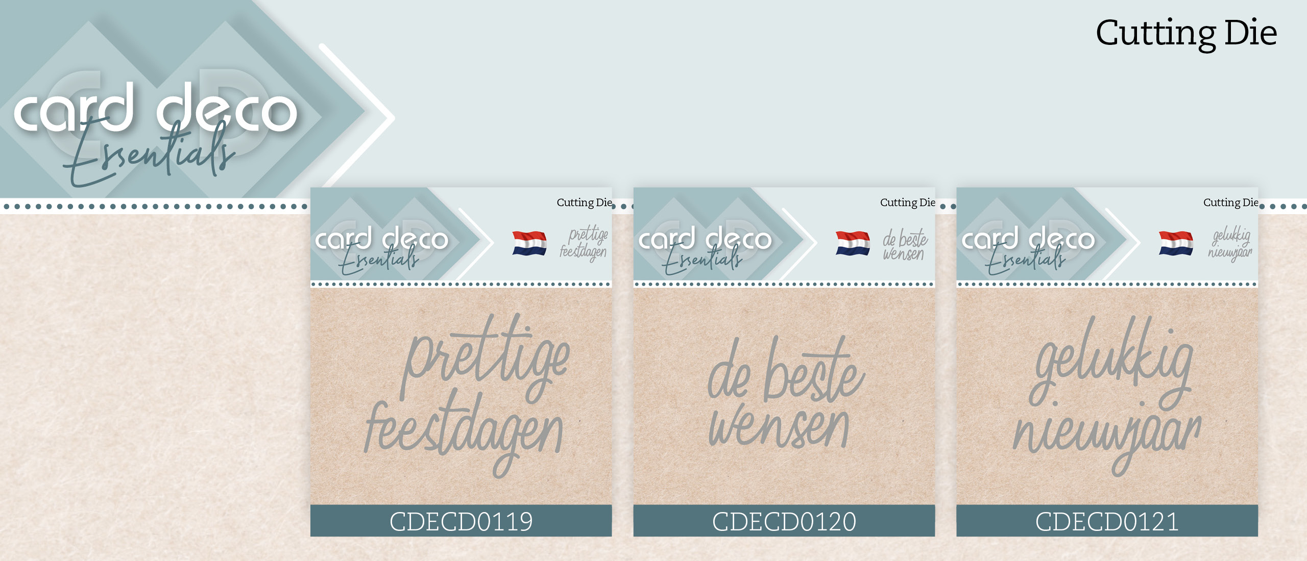 Handige nieuwe Tekst Dies van Card Deco: CDECD0119, CDECD020 en CDECD0121