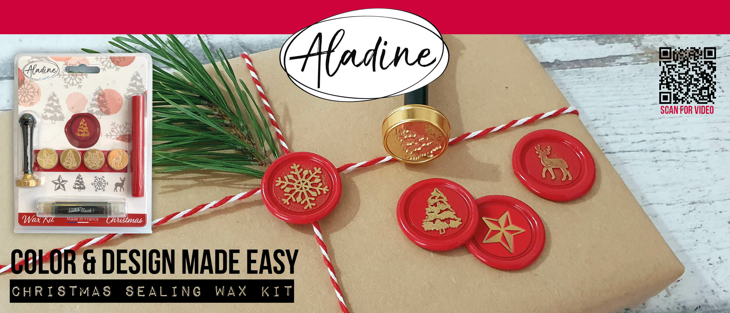 Aladine - Color & Design made easy - Christmas Sealing Wax Kit