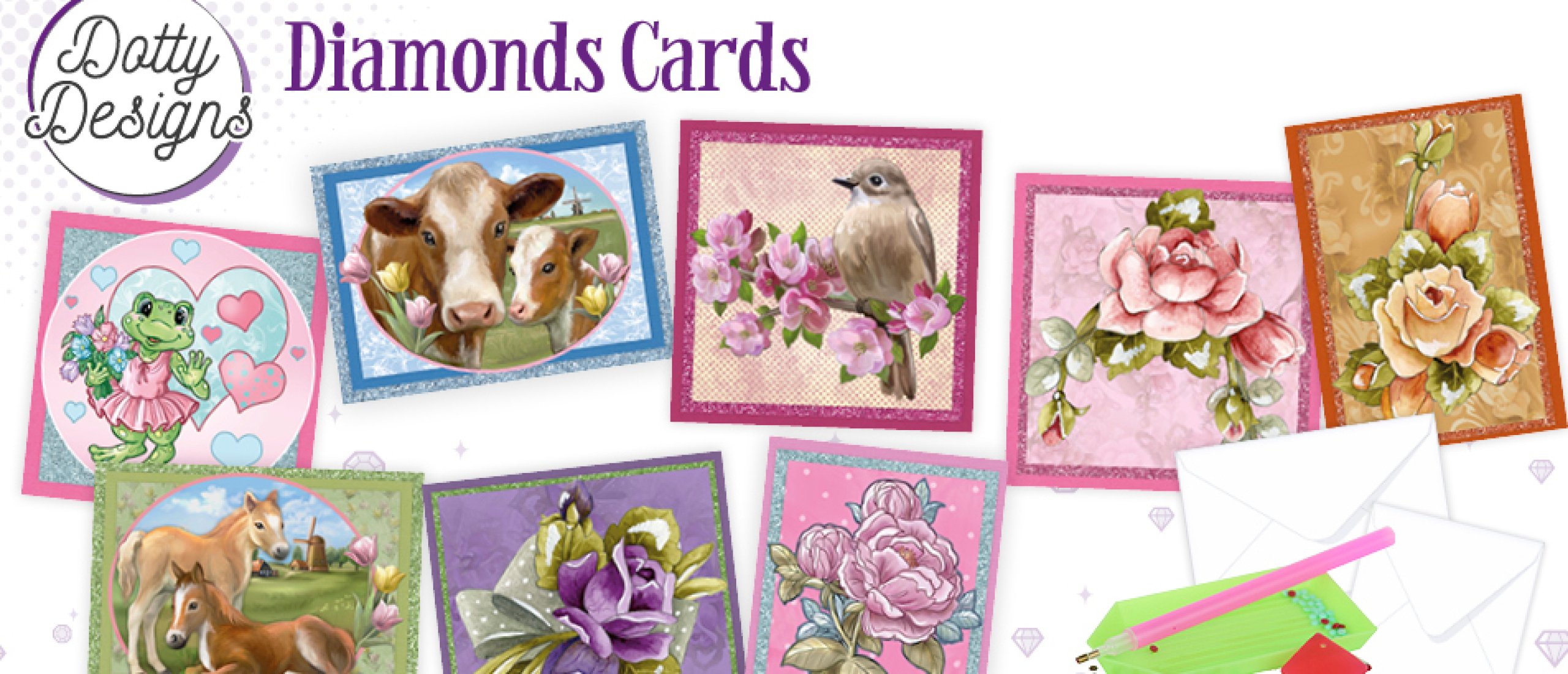 Nieuwe Diamonds Cards: Dieren en bloemen!