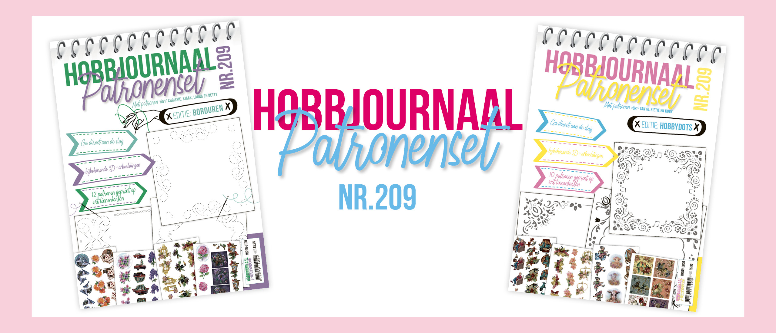 Hobbyjournaal Patronensets 209 - Dot and Do +  Stitch and Do  (HJ209-DODO-HJ209-STDO)