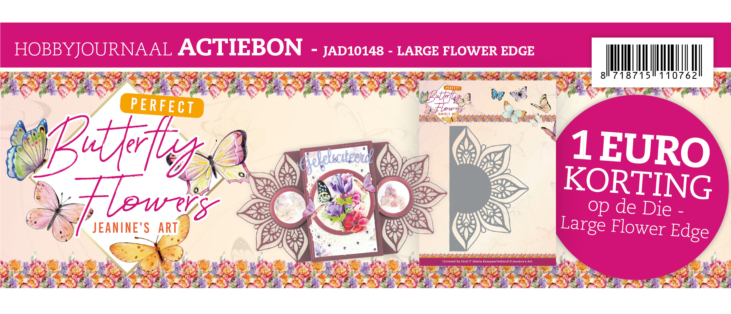 Gratis actiebon downloaden: korting op Large Flower Edge snijmal (JAD10148)