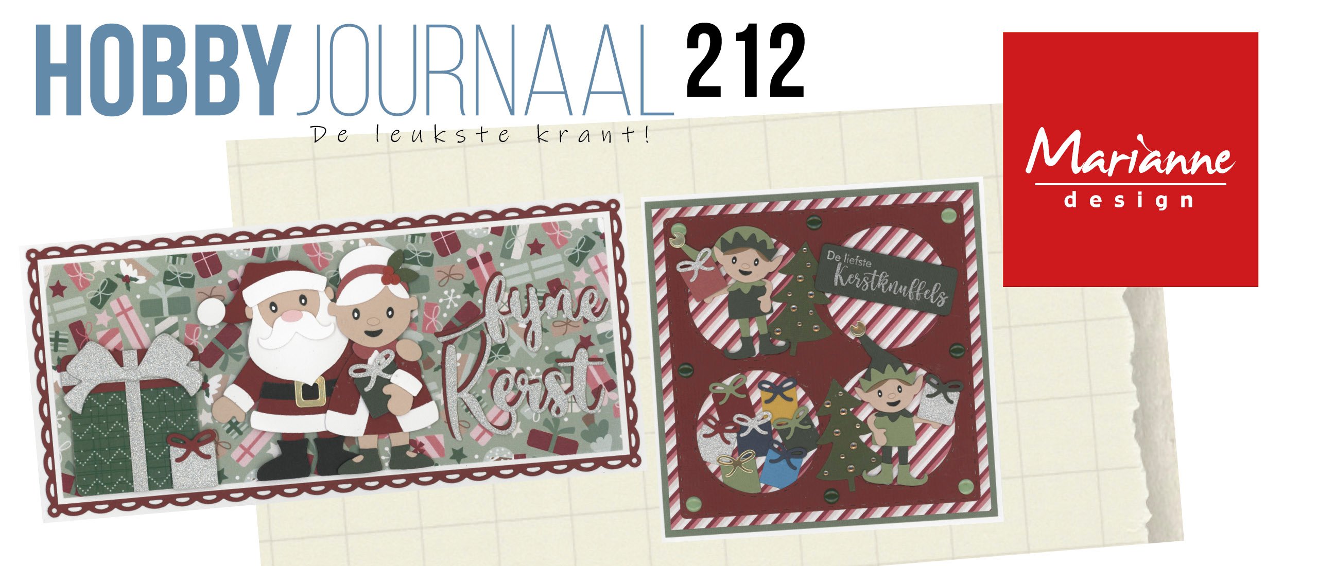 Kerstkaarten met Marianne Design in Hobbyjournaal 212!