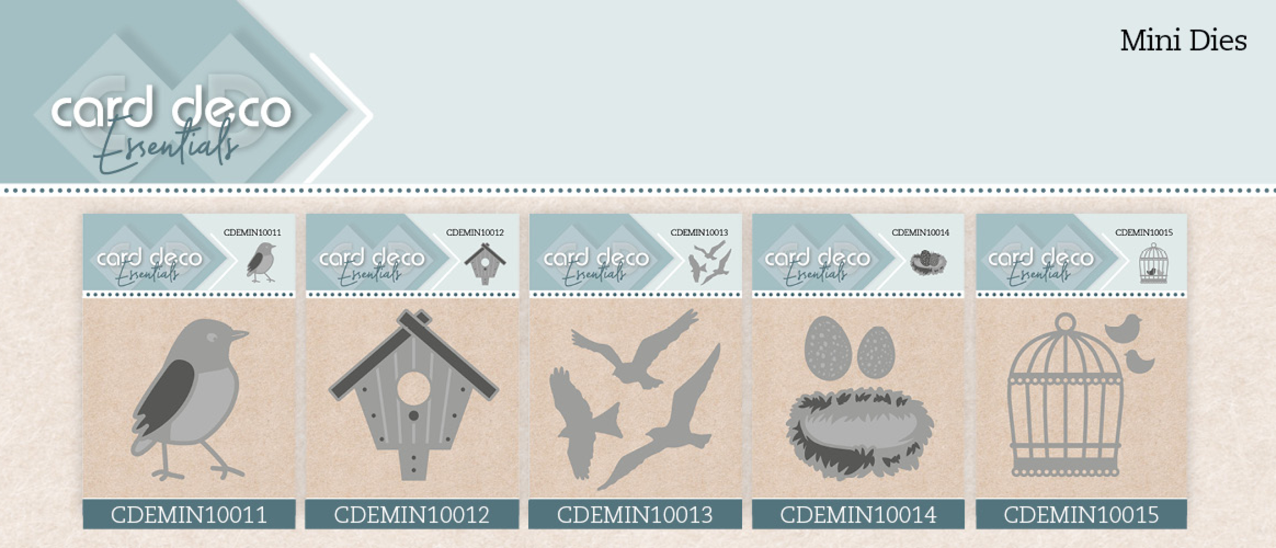 5 nieuwe Mini Dies -  Card Deco Essentials