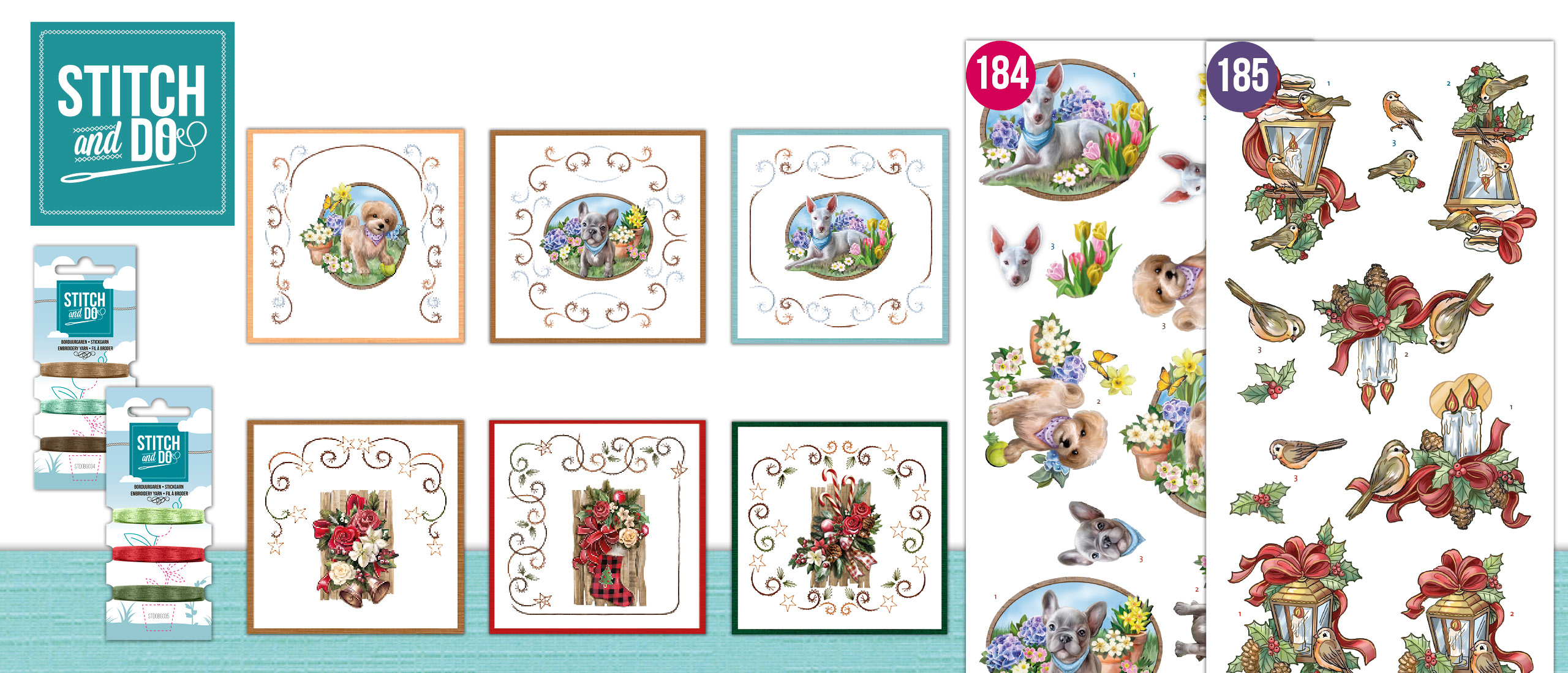 Stitch and Do Set 184-185 Amy Design - Fur Friends & Yvonne Creations - The Wonder of Christmas (STDO184-STDO185)