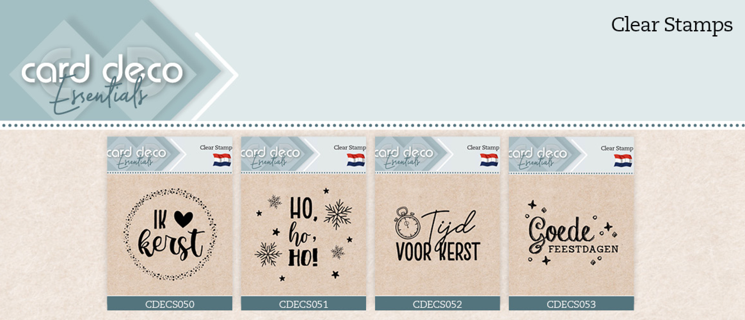 Clear Stamps CDECD50 t/m CDECD53 Card Deco Essentials