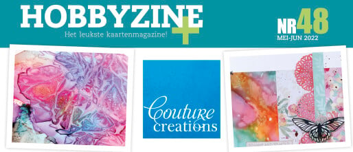 Prachtige gemarmerde kaarten met Alcohol Inkt van Couture Creations!