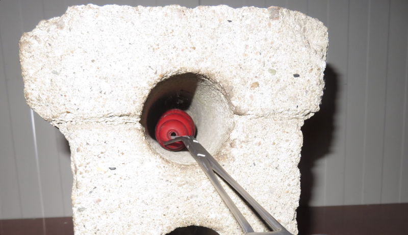 One clear scent source in a stone