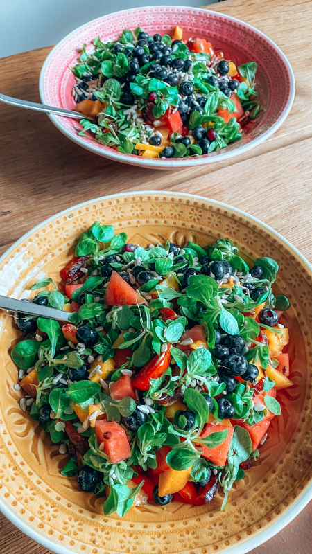 Recept voor vegan zomerse salade met watermeloen
