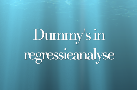 Regressieanalyse met dummy's in SPSS