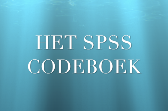 Leer het codeboek van SPSS begrijpen