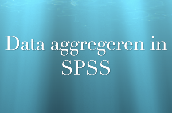 In deze video leer je hoe je data aggregeert in SPSS