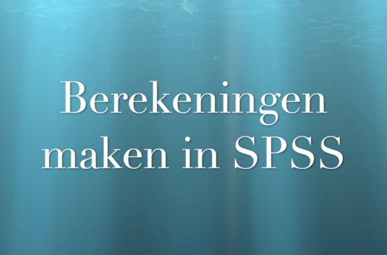 In deze video leer je hoe je met je variabelen kunt rekenen in SPSS