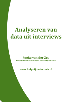 Paper Analyseren van data uit interviews