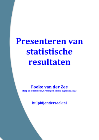 Paper Statistische Resultaten Presenteren