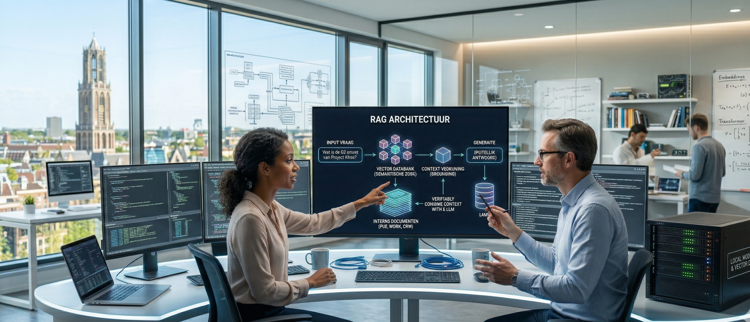 Realistische visualisatie van een RAG-operatie bij daglicht