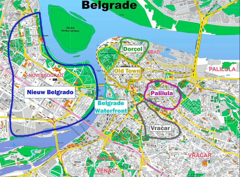 Vastgoed gebieden in Belgrado