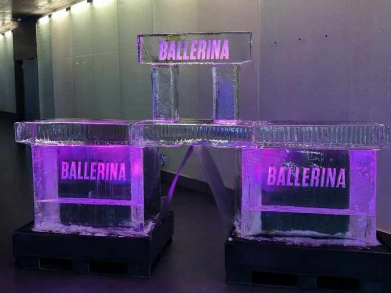 ijsbar op maat met logo ijsbar op locatie met verlichting