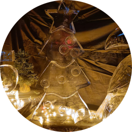 Kerstboom van ijs voor op je buffet