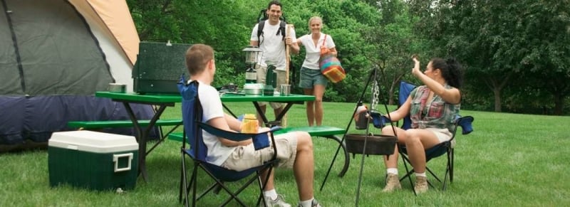 verschillende soorten campingtafels