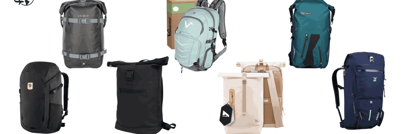 styleBREAKER Unisex Waterproof Backpack in Sailbag Look Solid Zipper Buckle Laptop Compartment 02012408, Grey, One Size