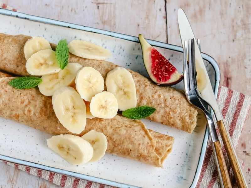 Pannenkoeken met banaan voedingsschema eetschema schema weekschema voorbeeldmenu gezond eten gezond aankomen recepten